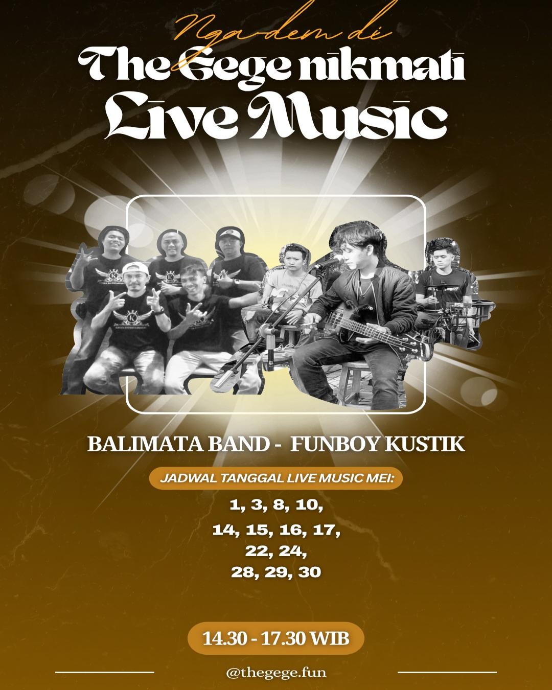 Bulan Mei mulai panas, enaknya nga-DEM di tepi sungai yang sejuk dan segar, sambil Nikmati LIVE MUSIC. <a href=